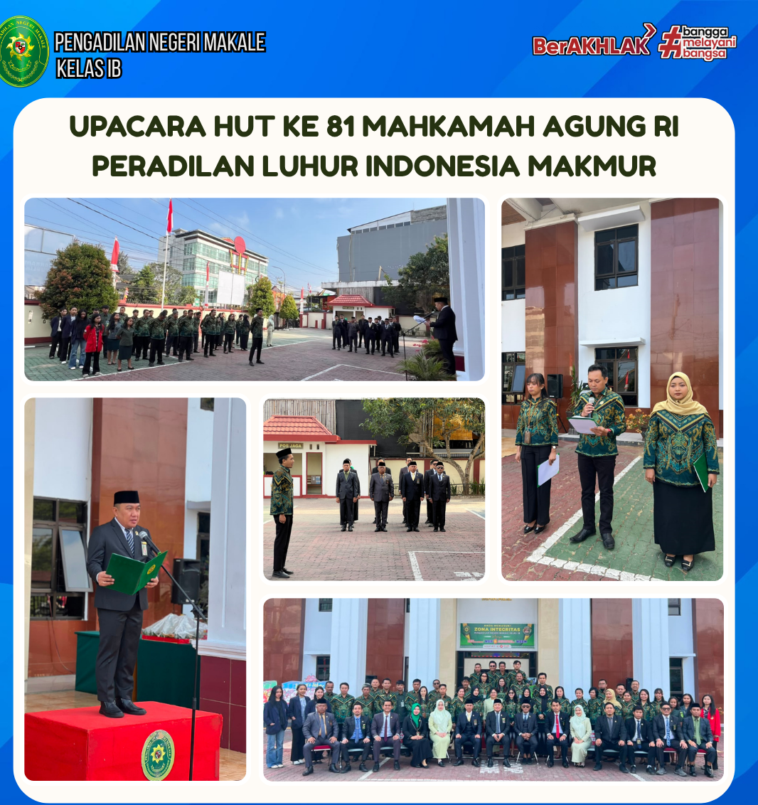 Upacara HUT Mahkamah Agung RI ke-81